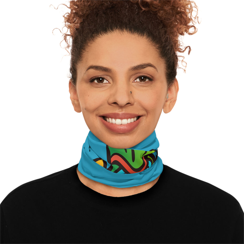 Tiki Neck Gaiter with Drawstring 🗿❄️🌺